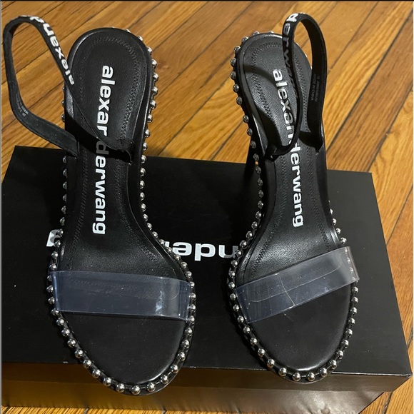 Alexander Wang | Shoes | Alexander Wang Nova Studded Pcv Slingback Sandals  Worn | Poshmark